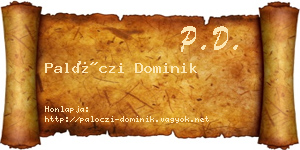 Palóczi Dominik névjegykártya