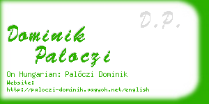 dominik paloczi business card