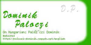 dominik paloczi business card